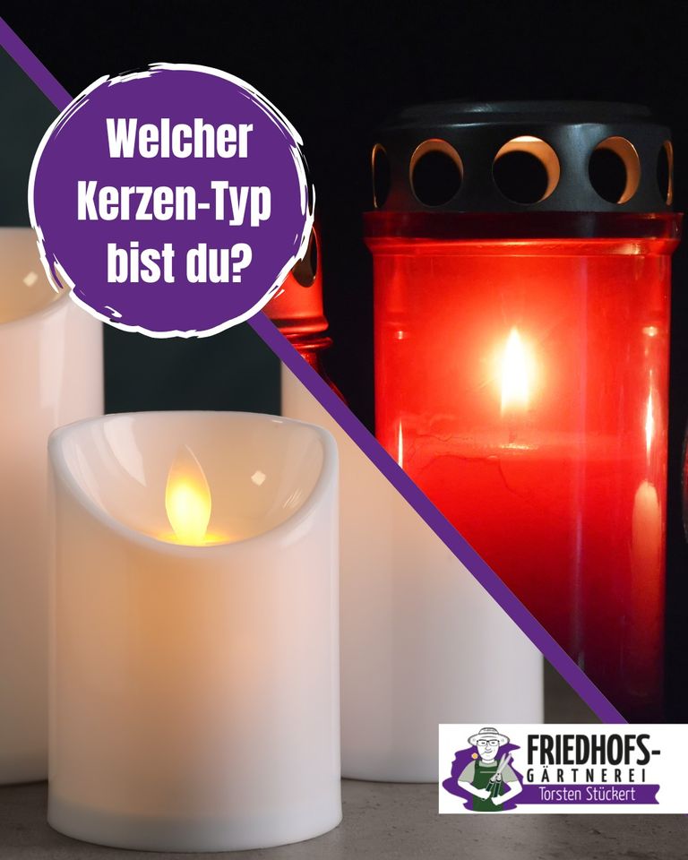 LED-Kerze oder echte Grabkerze? Was man wissen sollte